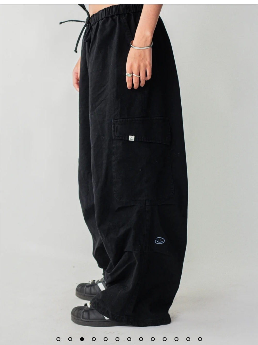 smiley logo parachute pants - Picture 3 of 5